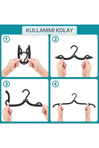 8 Adet Katlanabilir Seyahat Askısı